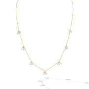 64facets briolette diamond and gold chain necklace