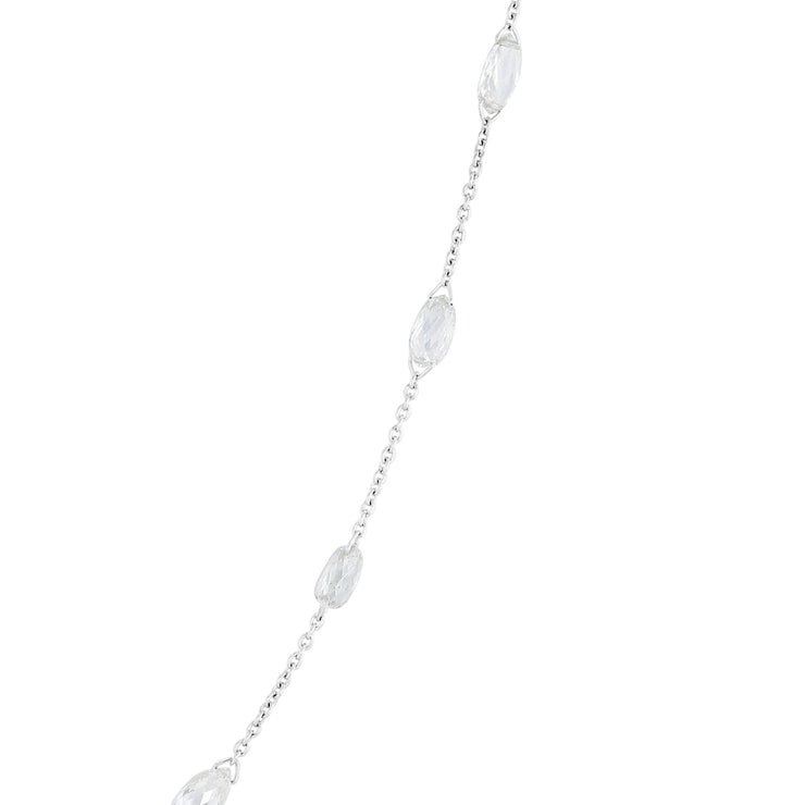 64Facets Briolette Diamond Necklace in 18k Gold