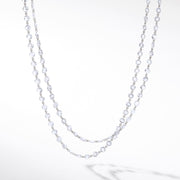 64Facets Rose Cut Diamond Chain Necklace in Platinum and 18K Gold