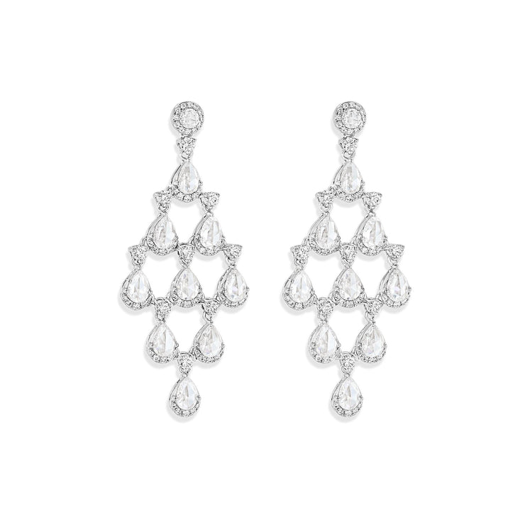 Vintage South Sea Pearl Chandelier Earrings with Diamonds White Gold - Once  Upon A Diamond