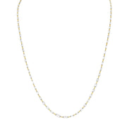 64Facets flat briolette diamond chain necklace in 18k gold