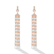 Flat Briolette Diamond Tassel Earrings