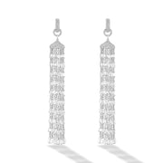 Flat Briolette Diamond Tassel Earrings