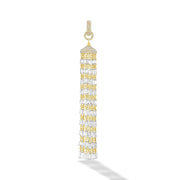 64facets flat briolette diamond tassel in 18k gold