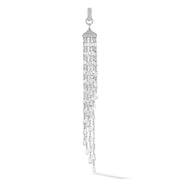 64facets flat briolette diamond tassel pendant in 18k gold