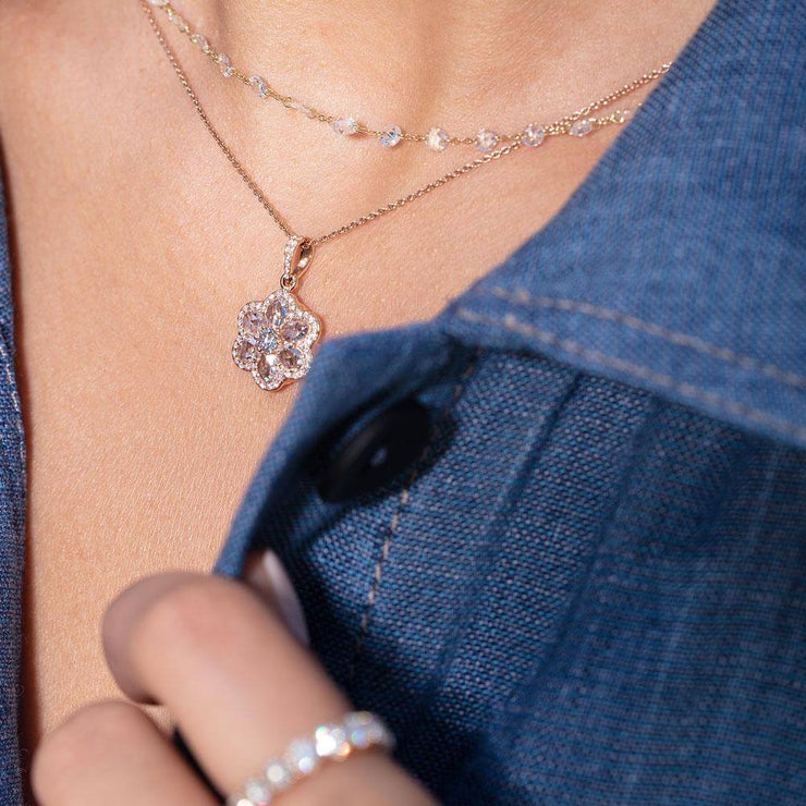Diamond Flower Necklace – Raf the Label