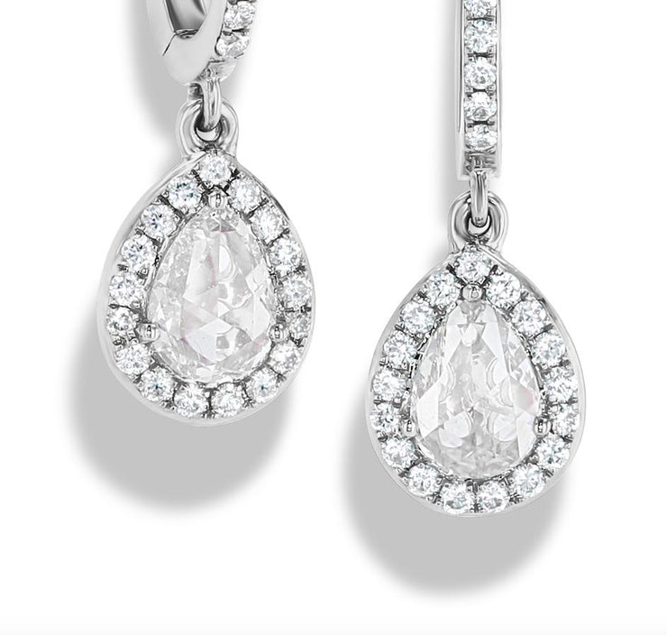 Scallop Diamond Drops (pear)