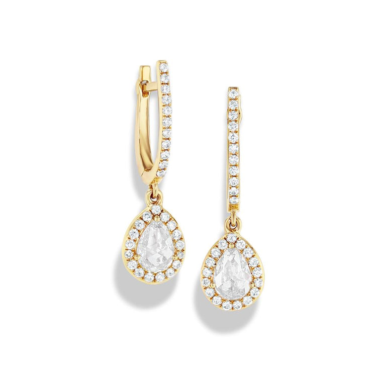 Scallop Diamond Drops (pear)