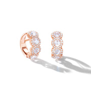 64Facets rose gold and diamond huggie earrings 