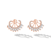 64Facets Diamond jackets for stud earrings in 18K gold