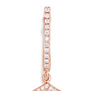 64Facets Serendipity Diamond Tulip Drop Earrings with Step Cut Diamonds and Brilliant Cut Pave Diamonds in 18K Gold