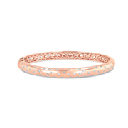 64Facets Stardust Cosmos Hinged bangle in 18K gold with rose cut diamonds