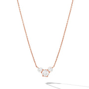 64Facets Rose Cut Diamond and Rose Gold Chain