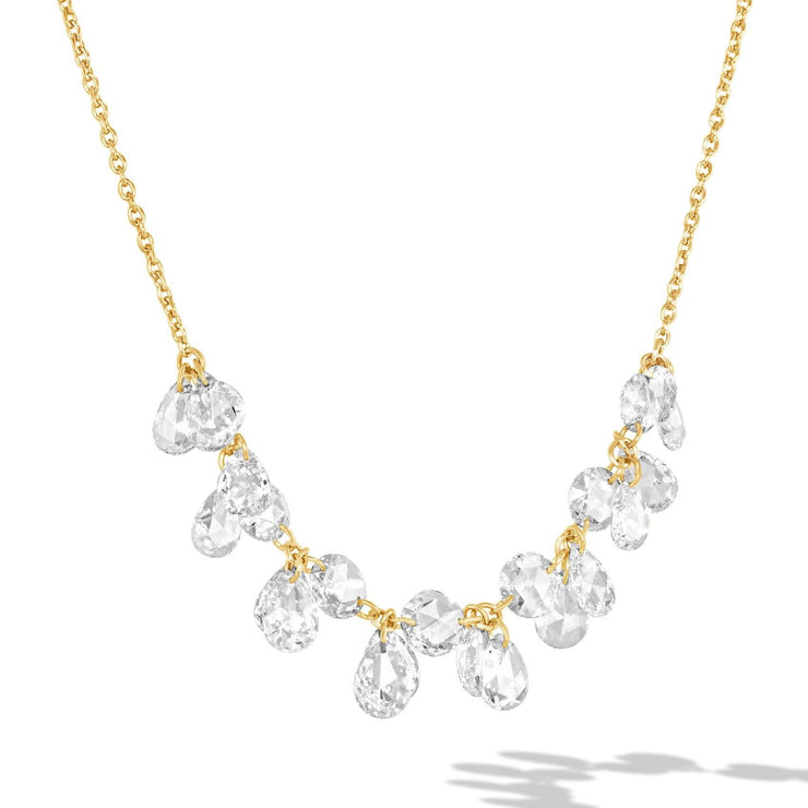AFJ Diamond Collection - 5 Stone Diamond Necklace, Yellow Gold – AF Jewelers