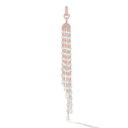 64facets rose cut diamond tassel pendant